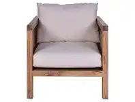 LivingStyles Wendell Mindi Wood & Rattan Armchair, Tobacco offer