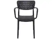 LivingStyles Siesta Loft Indoor / Outdoor Dining Armchair, Black offer
