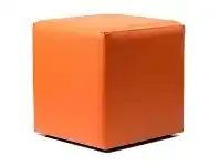 LivingStyles Durafurn Commercial Grade Vinyl Cube Ottoman, European Made, Orange offer