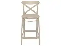 LivingStyles Siesta Cross Indoor / Outdoor Counter Stool, Taupe offer