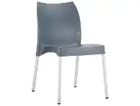 LivingStyles Siesta Vita Commercial Grade Indoor / Outdoor Dining Chair, Anthracite offer