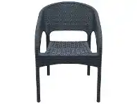 LivingStyles Siesta Panama Commercial Grade Resin Wicker Indoor / Outdoor Dining Armchair, Anthracite offer