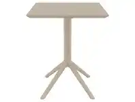 LivingStyles Siesta Sky Commercial Grade Indoor / Outdoor Square Folding Dining Table, 60cm, Taupe offer