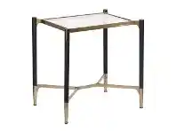 LivingStyles Parkview Glass Top Side Table offer