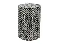 LivingStyles Arlow Capiz Round Accent Stool / Side Table offer