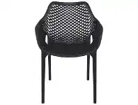 LivingStyles Siesta Air Commercial Grade Indoor / Outdoor Dining Armchair, Black offer