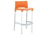 LivingStyles Siesta Gio Commercial Grade Indoor / Outdoor Bar Stool, Orange offer