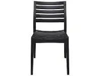 LivingStyles Siesta Ares Commercial Grade Indoor / Outdoor Dining Chair, Black offer