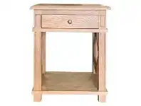 LivingStyles Phyllis Oak Timber Side Table, Small, Natural Oak offer