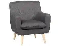 LivingStyles Molena Commercial Grade Fabric Lounge Armchair, Gunmetal offer