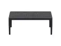 LivingStyles Siesta Sky Commercial Grade Indoor / Outdoor Coffee Table, 100cm, Black offer
