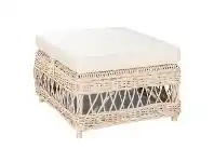 LivingStyles Nassau Rattan Ottoman, White Wash offer