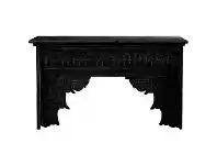 LivingStyles Elkah Wooden Oriental Console Table, 156cm, Black offer