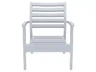 Siesta Artemis Commercial Grade Indoor / Outdoor Lounge Armchair, Silver Grey