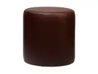 LivingStyles Durafurn Commercial Grade Vinyl Round Ottoman, European Made, Chocolate offer