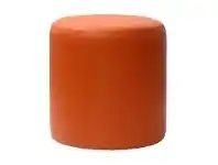LivingStyles Durafurn Commercial Grade Vinyl Round Ottoman, European Made, Orange offer
