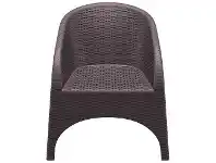 LivingStyles Siesta Aruba Commercial Grade Resin Wicker Indoor / Outdoor Armchair, Chocolate offer