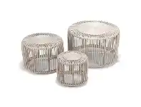 LivingStyles Margaret 3 Piece Rattan Round Coffee Table Set offer