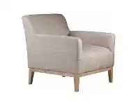 LivingStyles Logan Fabric Armchair, Light Grey offer