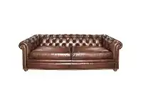 LivingStyles Wickford Leather Chestfiled Sofa, 3 Seater, Fontana Brown offer