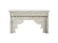 LivingStyles Elkah Wooden Oriental Console Table, 156cm, Ivory offer