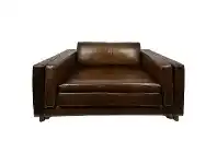 LivingStyles Johnston Leather Sofa, 1.5 Seater, Latte offer