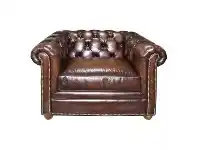 LivingStyles Wickford Leather Chestfiled Lounge Armchair, Fontana Brown offer