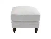 LivingStyles Glencoe Fabric Ottoman / Footstool, Cloud offer
