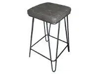 LivingStyles Axl PU Leather Bar Stool, Grey offer