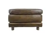 LivingStyles Johnston Leather Ottoman / Footstool, Latte offer