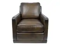 LivingStyles Norwich Leather Swivel Armchair, Latte offer