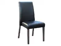 LivingStyles Durafurn Vettro Commercial Grade Faux Leather Dining Chair, Black offer
