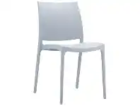 LivingStyles Siesta Maya Commercial Grade Indoor / Outdoor Dining Chair, Silver Grey offer