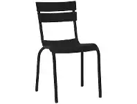 LivingStyles Durafurn Porto Commercial Grade Aluminium Indoor / Outdoor Dining Chair, Black offer