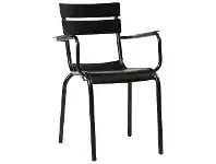 LivingStyles Durafurn Porto Commercial Grade Aluminium Indoor / Outdoor Dining Armchair, Black offer
