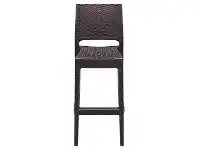 LivingStyles Siesta Ibiza Commercial Grade Resin Wicker Indoor / Outdoor Bar Stool, Chocolate offer