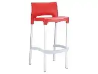 LivingStyles Siesta Gio Commercial Grade Indoor / Outdoor Bar Stool, Red offer