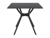 LivingStyles Siesta Air Commercial Grade Indoor / Outdoor Square Dining Table, 80cm, Black offer
