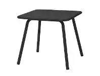 Durafurn Porto Commercial Grade Aluminium Indoor / Outdoor Square Dining Table, 80cm, Black