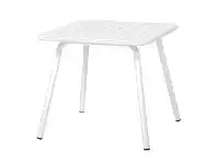LivingStyles Durafurn Porto Commercial Grade Aluminium Indoor / Outdoor Square Dining Table, 80cm, White offer