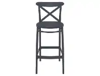 LivingStyles Siesta Cross Indoor / Outdoor Bar Stool, Anthracite offer