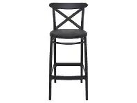 LivingStyles Siesta Cross Indoor / Outdoor Bar Stool, Black offer