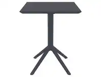LivingStyles Siesta Sky Commercial Grade Indoor / Outdoor Square Folding Dining Table, 60cm, Anthracite offer
