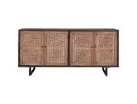LivingStyles Essington Rattan & Oak Timber 4 Door Sideboard, 180cm offer