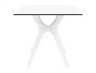 LivingStyles Siesta Ibiza Commercial Grade Indoor / Outdoor Square Dining Table, 80cm, White offer