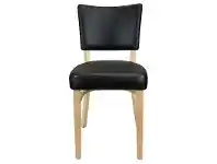 LivingStyles Durafurn Memphis Commercial Grade Faux Leather Dining Chair, Natural / Black offer