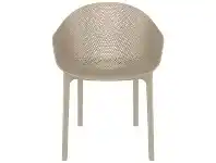 LivingStyles Siesta Sky Indoor / Outdoor Dining Armchair, Taupe offer
