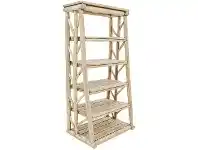LivingStyles Thiago Teak Timber Indoor / Outdoor Display Shelf, Large offer