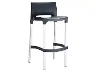 LivingStyles Siesta Gio Commercial Grade Indoor / Outdoor Bar Stool, Black offer