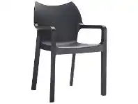 LivingStyles Siesta Diva Commercial Grade Indoor / Outdoor Dining Armchair, Black offer